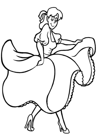 Sports dancer 02 - Olympic Games Sports Coloring Pages - Coloring book - 10doigts.com