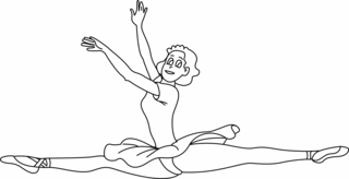 Sport dancer 03 - Olympic Games Sports Coloring Pages - Coloring book - 10doigts.com