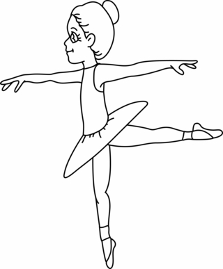 Sport dancer 04 - Olympic Games Sports Coloring Pages - Coloring book - 10doigts.com