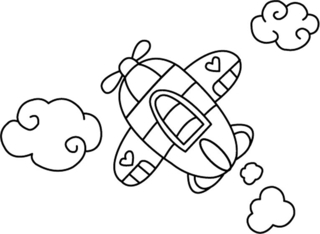 Avión 01 - Coloreables de vehículos - Coloreables - 10doigts.com