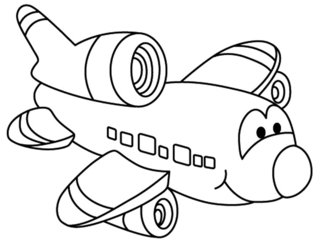 Avión 03 - Coloreables de vehículos - Coloreables - 10doigts.com