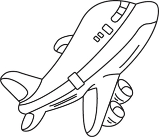 Avión 04 - Coloreables de vehículos - Coloreables - 10doigts.com