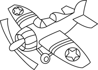 Avión 07 - Coloreables de vehículos - Coloreables - 10doigts.com