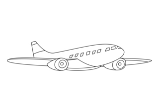 Avión 14 - Coloreables de vehículos - Coloreables - 10doigts.com