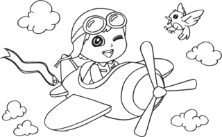 Avión 22 - Coloreables de vehículos - Coloreables - 10doigts.com