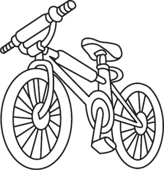 Bicicleta 01 - Coloreables de vehículos - Coloreables - 10doigts.com