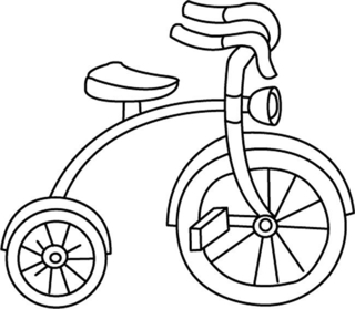 Bicicleta 03 - Coloreables de vehículos - Coloreables - 10doigts.com