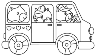 Autobús 01 - Coloreables de vehículos - Coloreables - 10doigts.com