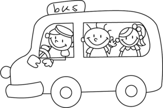 Autobús 02 - Coloreables de vehículos - Coloreables - 10doigts.com