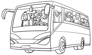 Autobús 05 - Coloreables de vehículos - Coloreables - 10doigts.com