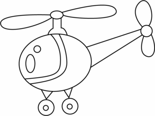 Helicóptero 05 - Coloreables de vehículos - Coloreables - 10doigts.com