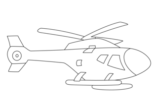 Helicóptero 06 - Coloreables de vehículos - Coloreables - 10doigts.com