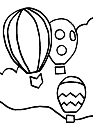 Globo aerostático 02 - Coloreables de vehículos - Coloreables - 10doigts.com
