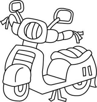 Moto 02 - Coloreables de vehículos - Coloreables - 10doigts.com