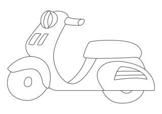 Moto 04 - Coloreables de vehículos - Coloreables - 10doigts.com