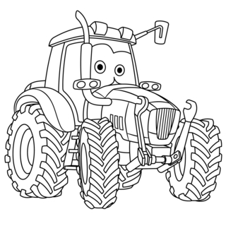 Tractor 02 - Coloreables de vehículos - Coloreables - 10doigts.com