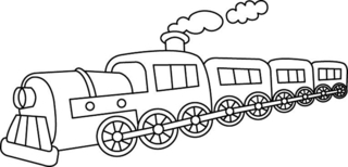 Tren 01 - Coloreables de vehículos - Coloreables - 10doigts.com
