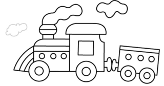 Tren 07 - Coloreables de vehículos - Coloreables - 10doigts.com