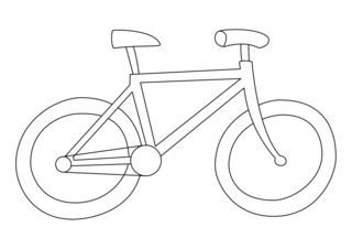 Bicicleta 01 - Coloreables de vehículos - Coloreables - 10doigts.com