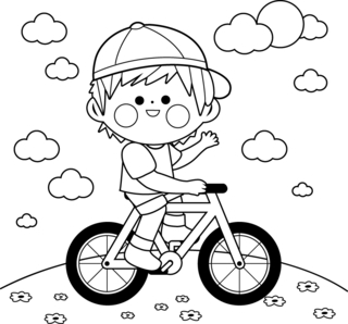 Bicicleta 03 - Coloreables de vehículos - Coloreables - 10doigts.com