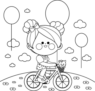 Bicicleta 04 - Coloreables de vehículos - Coloreables - 10doigts.com