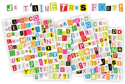Alphabet Stickers, Messages - Stickers - 10doigts.fr