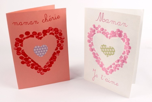 Heart Card with Fingerprints - 0 - Mother's Day Crafts - 10doigts.com - Mother's Day Crafts - 10doigts.fr