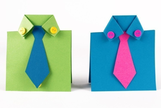 Tie and Shirt Paper Card - 0 - Father's Day Crafts - 10doigts.com - Father's Day Crafts - 10doigts.fr