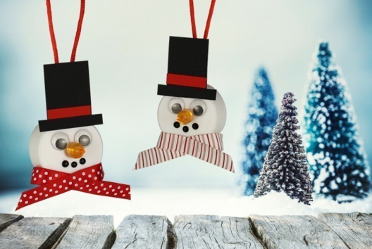 Glowing Snowman - 0 - Christmas Tree Ornement Crafts - 10doigts.com - Christmas Tree Ornement Crafts - 10doigts.fr