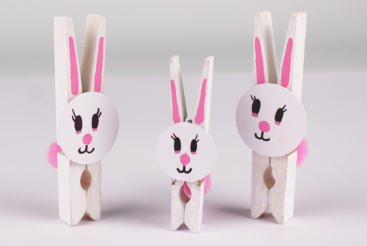 Clothespin bunny Easter - DIY Easter Crafts - 10doigts.fr