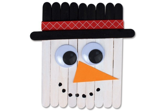 Muñeco de nieve en palitos - Actividades manuales personajes de Navidad - 10doigts.fr