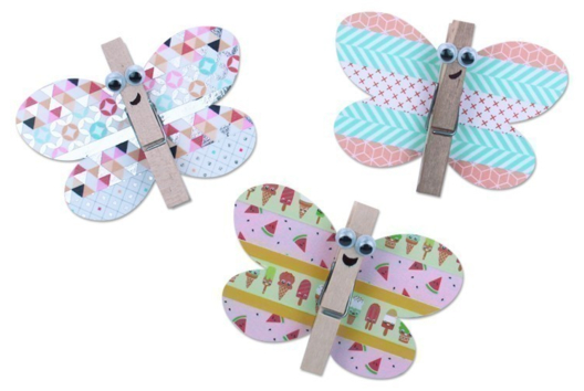 Butterfly Magnet with a Clothespin - 1 - Card Making Crafts: Our Creative Ideas for Children - 10doigts.com - Card Making Crafts: Our Creative Ideas for Children - 10doigts.fr - 2