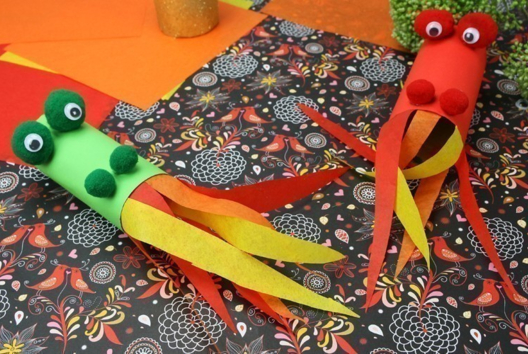 Dragones escupefuego con rollos de cartón - Actividades manuales Carnaval, Martes de Carnaval - 10doigts.fr