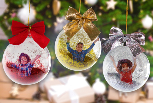 Glitter Christmas Bauble with Photo - 1 - Christmas Crafts - 10doigts.com - Christmas Crafts - 10doigts.fr