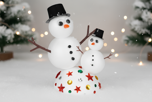 The Snowman Family - 1 - Christmas Character Crafts - 10doigts.com - Christmas Character Crafts - 10doigts.fr