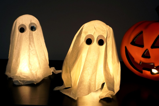 Actividad Niña Fantasma Halloween Luminoso - Actividades manuales Halloween - 10doigts.fr - 2