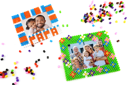 Actividad Niño Fiesta Padres Marco Abalorios Planchar - Manualidades día de la madre - 10doigts.fr