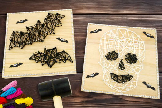 Halloween String Art - 1 - Halloween Crafts - 10doigts.com - Halloween Crafts - 10doigts.fr