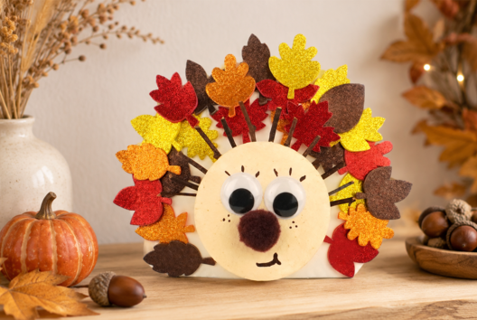 Actividad Niño Erizo Hoja Otoño y Ramitas - Manualidades Otoño - 10doigts.fr - 2