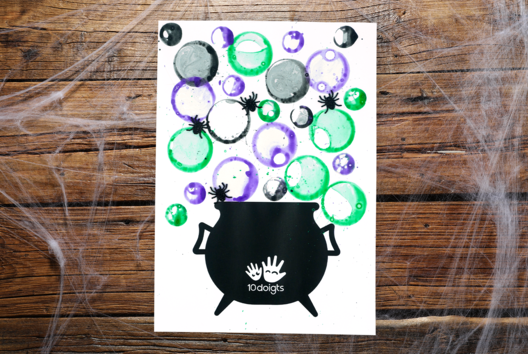 Bubble Paint: Halloween Cauldron - 1 - Halloween Crafts - 10doigts.com - Halloween Crafts - 10doigts.fr