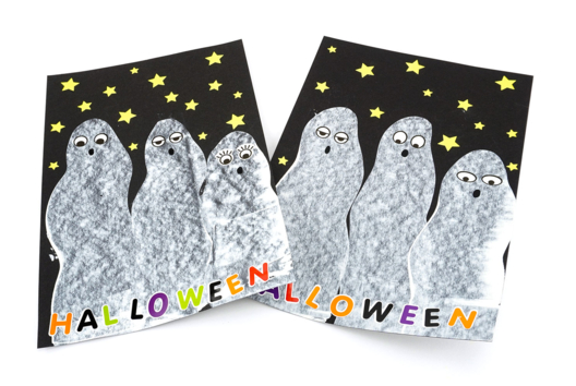 Raclette Painting: Ghosts - 3 - Halloween Crafts - 10doigts.com - Halloween Crafts - 10doigts.fr - 2