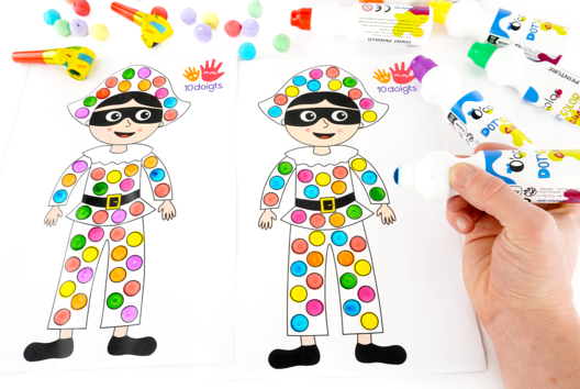 Stampable Harlequin - 4 - Carnival, Mardi Gras Crafts - 10doigts.com - Carnival, Mardi Gras Crafts - 10doigts.fr - 2
