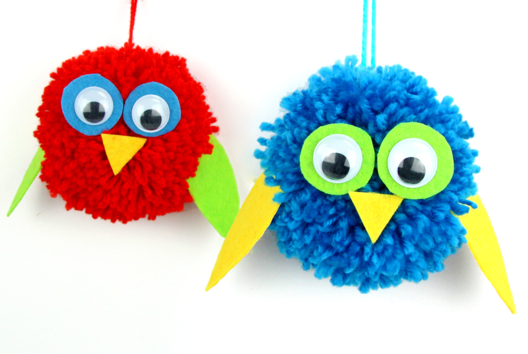Wool Pom Pom Birds - 1 - Animal Crafts: Our Creative Ideas for Children - 10doigts.com - Animal Crafts: Our Creative Ideas for Children - 10doigts.fr