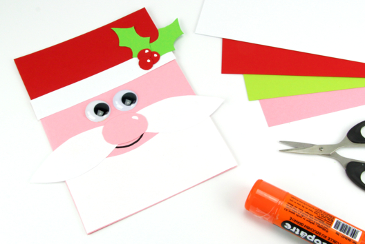 Santa Claus Card - 1 - Card Making Crafts: Our Creative Ideas for Children - 10doigts.com - Card Making Crafts: Our Creative Ideas for Children - 10doigts.fr