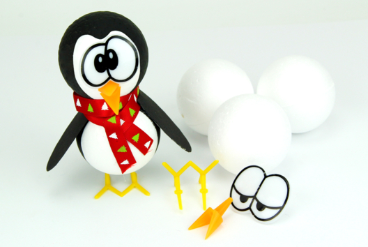 Actividad Manual Pingüino Poliestireno - Actividades manuales animales: nuestras ideas creativas para los niños - 10doigts.fr - 2