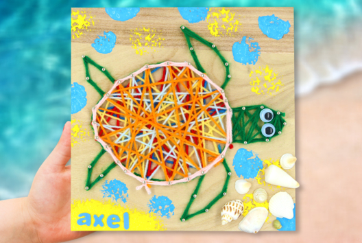 Actividad manual String Art Tortuga - Actividades manuales en torno al string art - 10doigts.fr