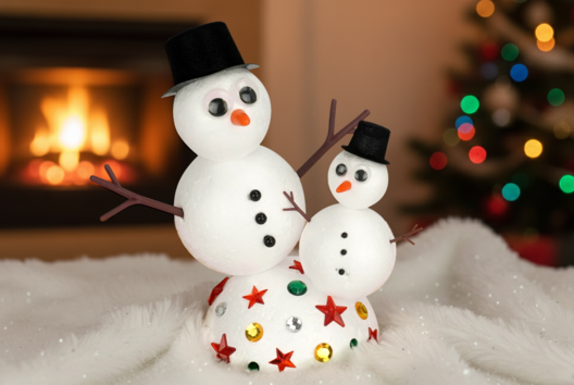 The Snowman Family - 3 - Christmas Character Crafts - 10doigts.com - Christmas Character Crafts - 10doigts.fr - 2