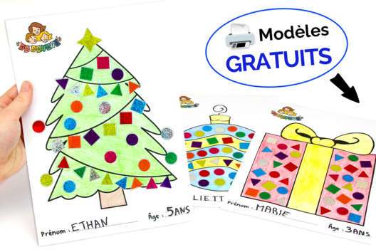 Christmas Sticker Boards - 1 - Craft Activities for All Ages: Gluing and Folding - 10doigts.com - Craft Activities for All Ages: Gluing and Folding - 10doigts.fr