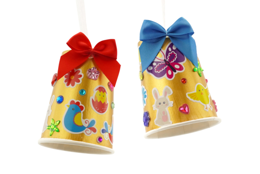Easter Bells with Cups - 2 - DIY Easter Crafts - 10doigts.com - DIY Easter Crafts - 10doigts.fr - 2