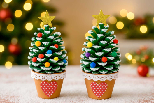 Christmas Tree with a Pine Cone - 1 - Craft Activities for Holiday Tables - 10doigts.com - Craft Activities for Holiday Tables - 10doigts.fr